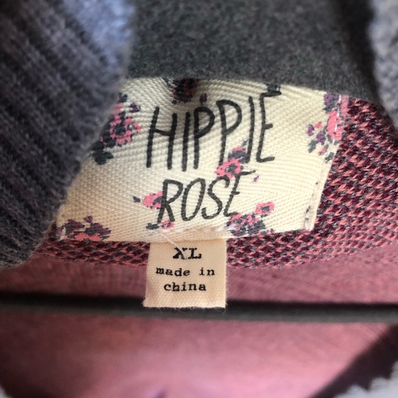 Hippie Rose Asymmetrical Tribal Aztec Print Cardigan Sweater - Picture 3 of 7